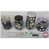 Image 5 : Marble Collection (4 Jars) Including some Uranium Glass Marbles! (SEE PICS!)  (Important: All Items 