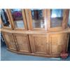 Image 4 : China Cabinet : 2 Piece : Upper 4 Glass Doors : 2 Glass Shelves : Plate Grooves : Mirror Back : Lowe