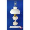 Image 2 : Coal Oil Lamp : Aladdin : Lincoln Drape : Milk Glass Shade : Model B Burner (Measures Total with Chi