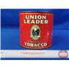 Image 2 : UNION LEADER Tobacco Tin (4-7/8"H x 5-1/8"Dia) (SEE PICS!)  (Important: All Items in this Auction Sa