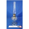 Image 4 : Coal Oil Lamp : Clear : Aladdin : Model B Burner (Measures Total with Chimney : 23-3/8"H) (SEE PICS!