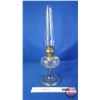 Image 5 : Coal Oil Lamp : Clear : Aladdin : Model B Burner (Measures Total with Chimney : 23-3/8"H) (SEE PICS!