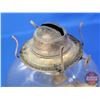 Image 8 : Coal Oil Lamp : Clear : P&A Burner (Measures Total with Chimney : 18-3/4"H) (SEE PICS!)  (Important: