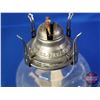 Image 7 : Coal Oil Lamp : Clear : White Flame Burner (Measures Total with Chimney : 18"H) (SEE PICS!)  (Import