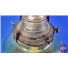 Image 7 : Coal Oil Lamp : Green Depression-Uranium Glass Base/Font : Queen Anne Burner (Measures Total with Ch