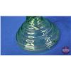 Image 9 : Coal Oil Lamp : Green Depression-Uranium Glass Base/Font : Queen Anne Burner (Measures Total with Ch