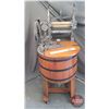 Image 1 : Antique Wooden Washing Machine : Refurbished Beatty Bros. Wringer :  Electric :  Castor Platform (Me