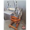 Image 9 : Antique Wooden Washing Machine : Refurbished Beatty Bros. Wringer :  Electric :  Castor Platform (Me