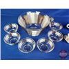 Image 6 : White/Gold Theme Collector Combo: Fruit /Dessert Bowl Set + Gravy Boat + Cream & Sugar  (Bowl Measur