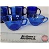 Image 2 : Cobalt Blue Glassware Grouping (8) : Variety Cups & Drinking Glasses (SEE PICS!)  (Important: All It