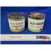 Image 4 : OLD CHUM Tobacco Tins (2) (Both 4-1/4"H x 4-1/4"Dia) (SEE PICS!)  (Important: All Items in this Auct