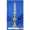 Image 2 : Coal Oil Lamp : Aladdin : Nickel/Chrome Base-Font : Model No. 11  (Measures Total with Chimney : 23-