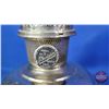 Image 7 : Coal Oil Lamp : Aladdin : Nickel/Chrome Base-Font : Model No. 11  (Measures Total with Chimney : 23-