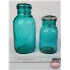 Image 2 : Ball Jars (2) (Emerald) (Tallest Measures: 10"H) (SEE PICS!)  (Important: All Items in this Auction 