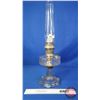 Image 1 : Coal Oil Lamp : Aladdin : Clear : Model B Burner (Measures Total with Chimney : 23-1/4"H) (SEE PICS!
