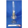 Image 5 : Coal Oil Lamp : Aladdin : Clear : Model B Burner (Measures Total with Chimney : 23-1/4"H) (SEE PICS!