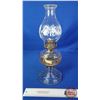 Image 3 : Coal Oil Lamp : Clear : Correct Burner : Dancing ACL on Chimney (Measures Total with Chimney : 17-1/