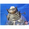 Image 7 : Coal Oil Lamp : Clear : Correct Burner : Dancing ACL on Chimney (Measures Total with Chimney : 17-1/