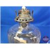 Image 8 : Coal Oil Lamp : Clear : Correct Burner : Dancing ACL on Chimney (Measures Total with Chimney : 17-1/