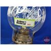 Image 9 : Coal Oil Lamp : Clear : Correct Burner : Dancing ACL on Chimney (Measures Total with Chimney : 17-1/