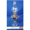 Image 1 : Coal Oil Lamp : Clear : Candle : Potpourri in Font  (Measures Total with Chimney : 17"H) (No Burner 