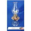 Image 2 : Coal Oil Lamp : Clear : Candle : Potpourri in Font  (Measures Total with Chimney : 17"H) (No Burner 