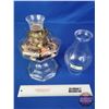 Image 6 : Coal Oil Lamp : Clear : Candle : Potpourri in Font  (Measures Total with Chimney : 17"H) (No Burner 