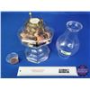 Image 7 : Coal Oil Lamp : Clear : Candle : Potpourri in Font  (Measures Total with Chimney : 17"H) (No Burner 