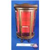 Image 1 : Counter Top : Triple Curve Curio Cabinet : Footed : 2 Glass Shelves (Possibly Salesman Sample) (23"H