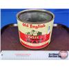 Image 1 : Old English Paste Institution Wax Tin (No Lid) (5-1/2"H x 7"Dia) (SEE PICS!)  (Important: All Items 