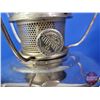Image 7 : Coal Oil Lamp : Aladdin : Milk Glass Shade : Nickel/Chrome Base/Font : Model 12 Burner (Measures Tot