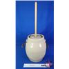 Image 6 : Medalta Butter Churn Crock : 3 Gallon Imperial : with Lid & Paddle (Measures with Paddle 27-1/2"H) (