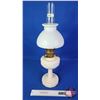 Image 2 : Coal Oil Lamp : Aladdin : Lincoln Drape : Hobnail Milk Glass Shade : Model B Burner (Measures Total 