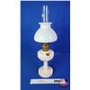 Image 3 : Coal Oil Lamp : Aladdin : Lincoln Drape : Hobnail Milk Glass Shade : Model B Burner (Measures Total 