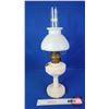 Image 4 : Coal Oil Lamp : Aladdin : Lincoln Drape : Hobnail Milk Glass Shade : Model B Burner (Measures Total 