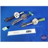 Image 5 : Green Handle Egg Beaters (3) (Longest Measures: 11-1/2") (SEE PICS!)  (Important: All Items in this 