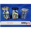 Image 1 : Marble Collection (3 Jars) Variety! (Tallest Jar Measures: 5-1/2"H) (SEE PICS!)  (Important: All Ite