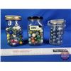 Image 2 : Marble Collection (3 Jars) Variety! (Tallest Jar Measures: 5-1/2"H) (SEE PICS!)  (Important: All Ite