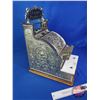 Image 3 : Candy Store Cash Register "NATIONAL" : Nickel Plated : Marble Ledge : Removable Wood Frame Base : Wo