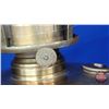 Image 7 : Coal Oil Lamp : Brass Base/Font  (Measures Total with Chimney : 23-3/4"H) (Notes: Missing Font Cap /