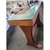 Image 8 : Bank Deposit Slip Counter : Glass Top : 10 Slot : Wood Trestle Base  (43"H x 60"W x 19-1/4"D) (SEE P