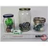 Image 3 : Marble Collection (3 Jars) Variety Including LARGE Boulders (Tallest Jar Measures: 6-3/4"H) (SEE PIC