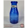 Image 1 : Cobalt Blue Milk Bottle (Embossed) (Décor Bottle) (7-1/8"H) (SEE PICS!)  (Important: All Items in th