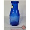 Image 3 : Cobalt Blue Milk Bottle (Embossed) (Décor Bottle) (7-1/8"H) (SEE PICS!)  (Important: All Items in th