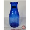 Image 4 : Cobalt Blue Milk Bottle (Embossed) (Décor Bottle) (7-1/8"H) (SEE PICS!)  (Important: All Items in th