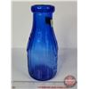 Image 5 : Cobalt Blue Milk Bottle (Embossed) (Décor Bottle) (7-1/8"H) (SEE PICS!)  (Important: All Items in th