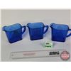 Image 7 : Cobalt Blue "Chevron" Glassware :  - (3) Creamers (All 4"H) - (1) Sugar (SEE PICS!)  (Important: All