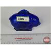 Image 2 : Cobalt Blue Glass Piggy Bank (4"H) (SEE PICS!)  (Important: All Items in this Auction Sale are locat