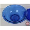 Image 2 : Cobalt Blue Glassware (2)  - Pyrex Bowl - Trivet (7-7/8"Dia) (SEE PICS!)  (Important: All Items in t