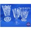 Image 7 : Pinwheel Crystal Collection (13 Items) : Footed Bowls, Covered Butter Dish, Pitchers, Drinking Glass